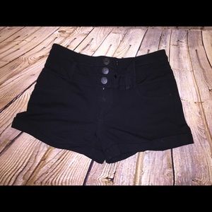 Celebrity Pink Black Shorts Size 9 high waist Jrs